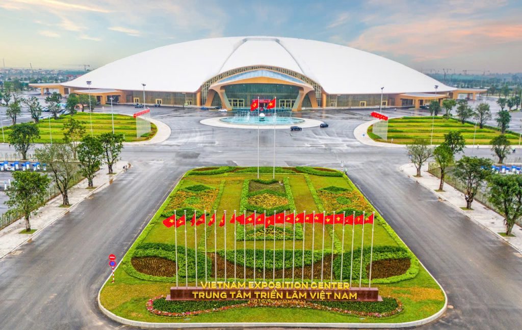 Nhà triển lãm Kim Quy là không gian chính Triển lãm thành tựu đất nước, từ ngày 28/8-05/9/2025