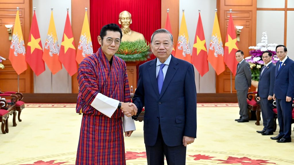 Tổng Bí thư Tô Lâm tiếp Quốc vương Bhutan Jigme Khesar Namgyel Wangchuck