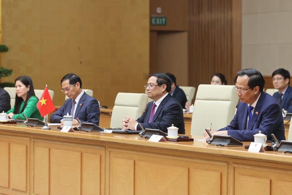 Thủ tướng Phạm Minh Chính và các thành viên Chính phủ tham dự hội đàm