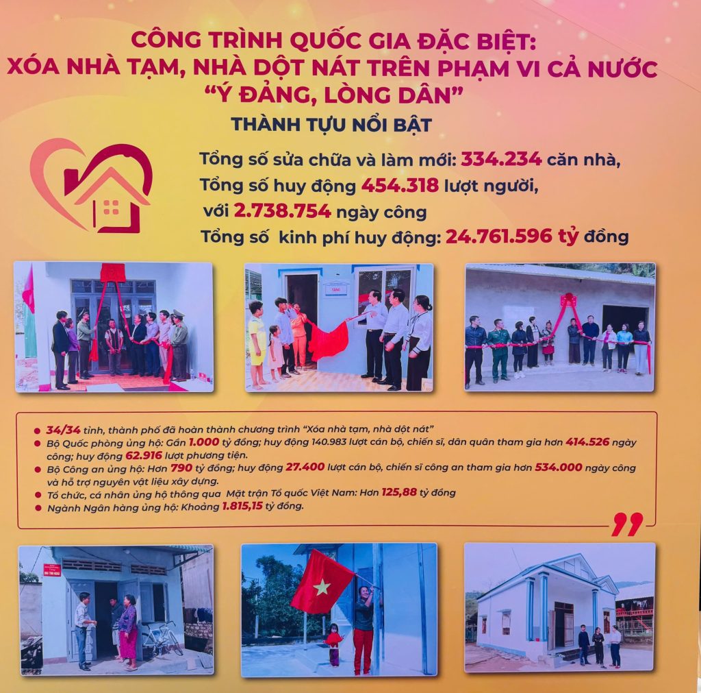 Khu trưng bày “Chương trình xóa nhà tạm, nhà dột nát”