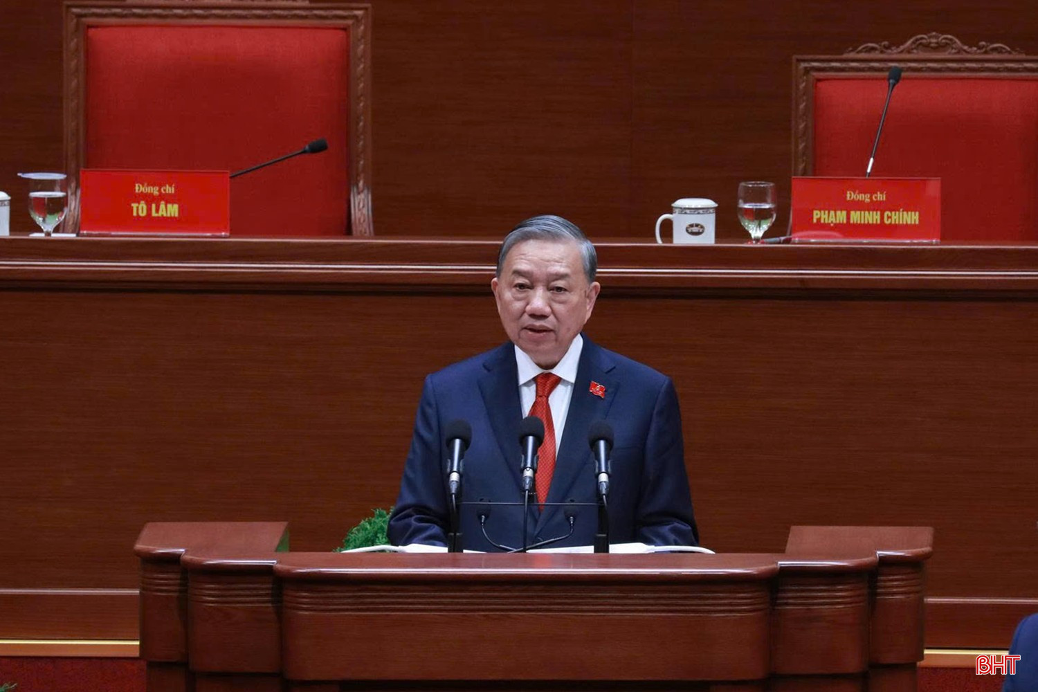 Tổng Bí thư Tô Lâm phát biểu nhận nhiệm vụ.